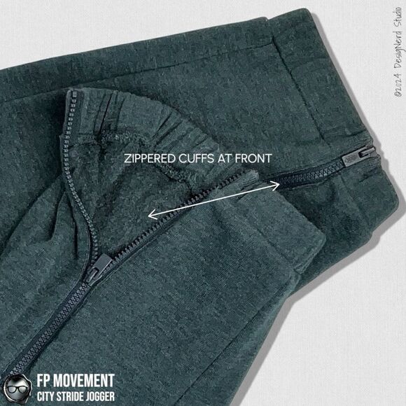 FP MOVEMENT CITY STRIDE JOGGER IN PINE OVERSIZED SWEATPANTS SMALL DARK GREEN - Picture 10 of 14